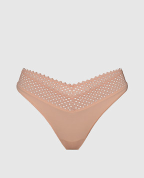 Wolford Beige lace thong panties 4W2310