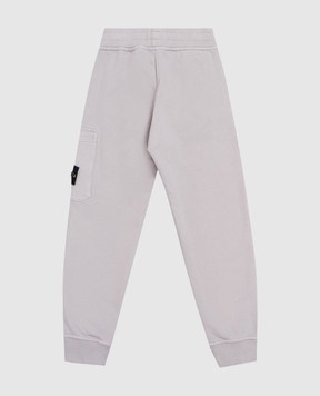 Stone Island Kids' grey joggers with logo patch L2S166200002S0A2028