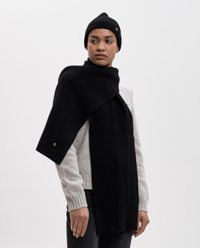Versace Black Medusa wool scarf 10259311A18666
