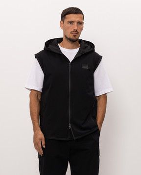 Dolce&Gabbana Black vest with logo patch G9AOGTGK305