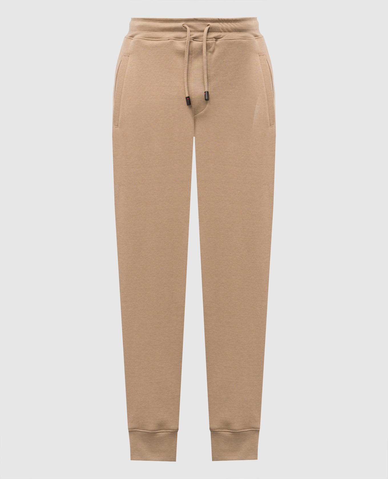 Pantalon de jogging beige avec doublure en soie