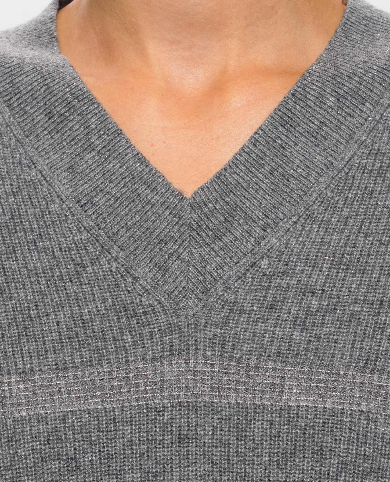 Gray pullover with lurex Peserico 5