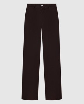 Solotre Brown wool pants M1AC0035
