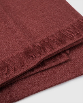 Brunello Cucinelli Burgundy cashmere and silk scarf MSC924059P