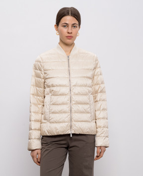 Peserico Beige down jacket with chain A241132200G