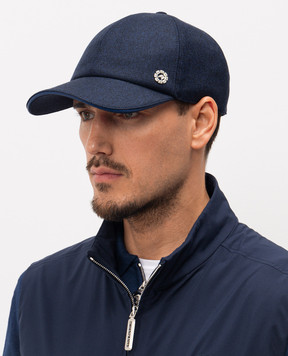 Stefano Ricci Blue wool cap MCV61NB07EMA0034