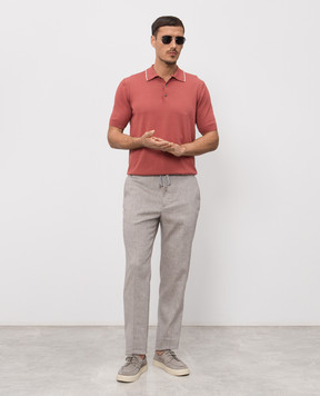 Peserico Gray linen and wool pants R54795D05814