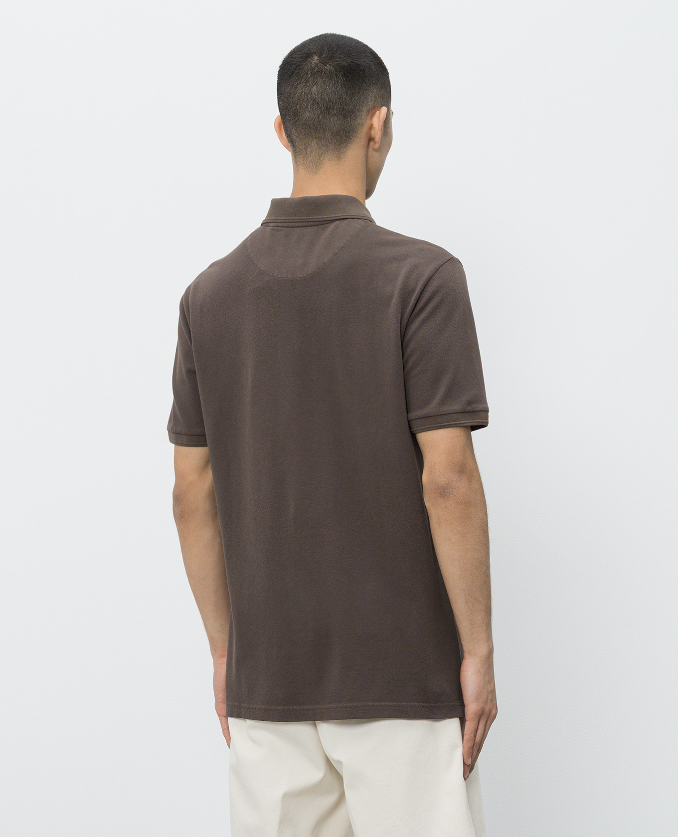

Brown polo shirt with embroidered logo Woolrich