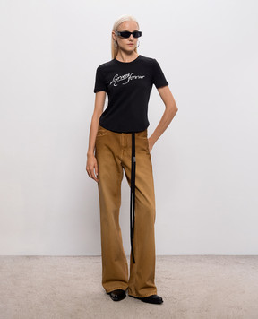 Ann Demeulemeester Black Floor Micro T-shirt B0014240FA206