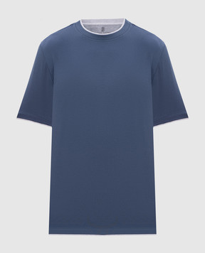 Brunello Cucinelli Blue layered T-shirt M0B137427