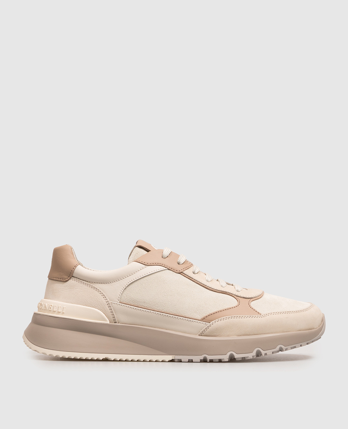 Ivory leather sneakers