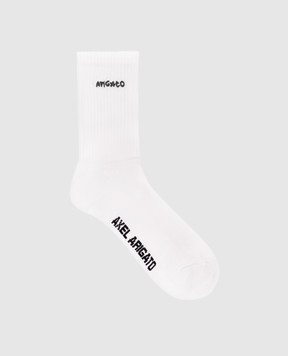 Axel Arigato White Fioral socks with logo embroidery X3957004