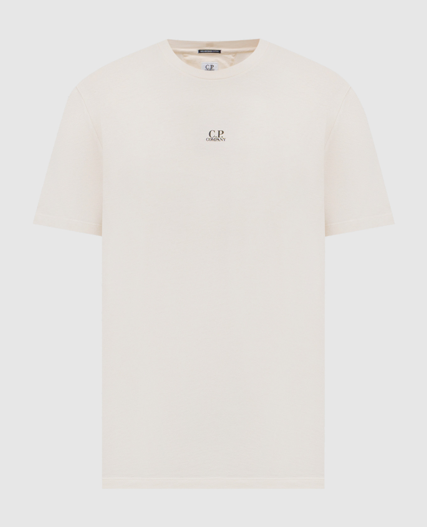 Beige T-shirt with logo