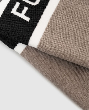 Fusalp Brown PISTE PRO socks with wool G3719