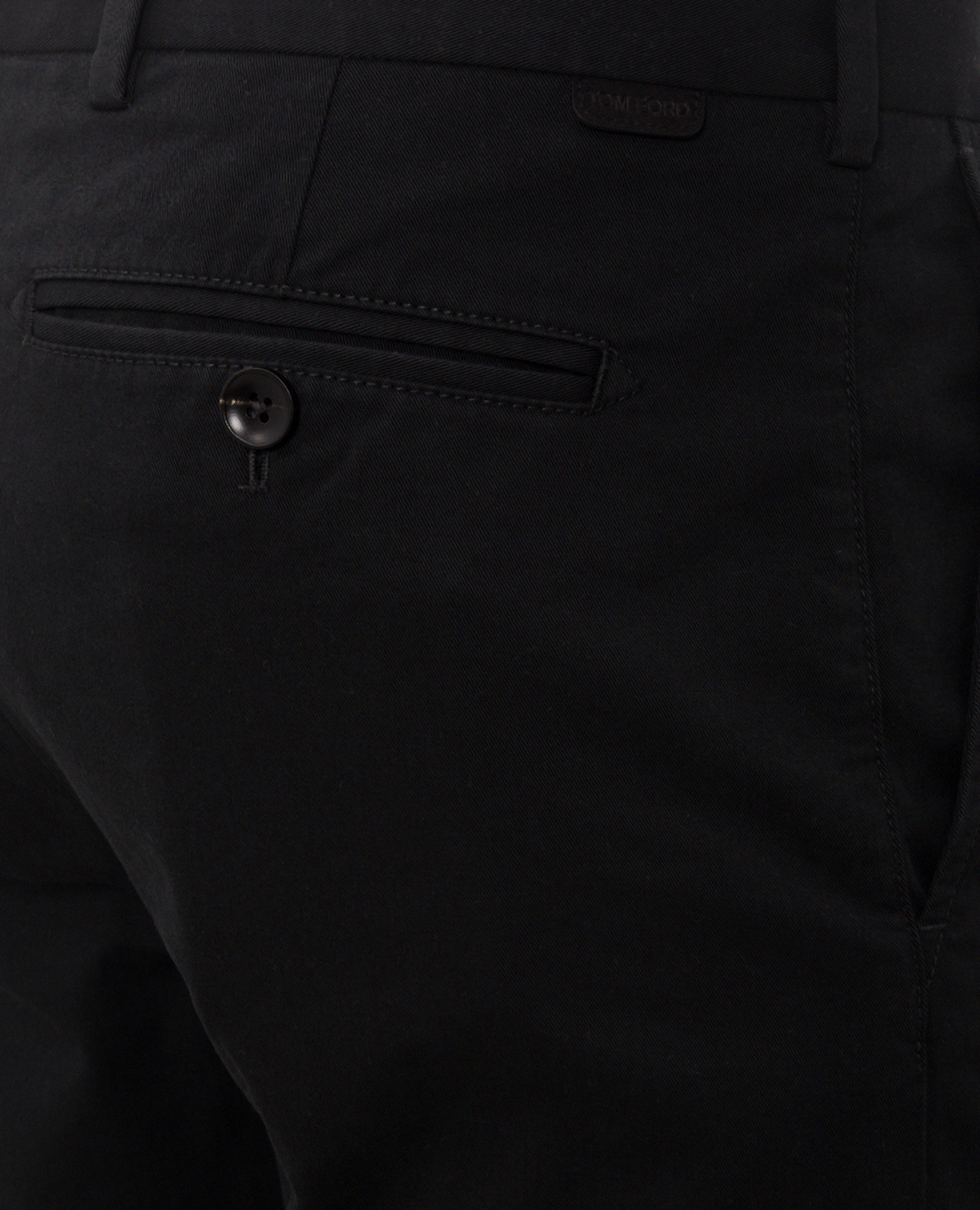 Black pants with logo patch Tom Ford 5