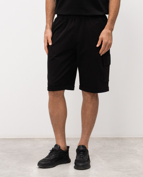 C.P. Company Metropolis Black shorts with patch LSB012A006452W