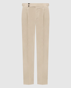 Pini Parma Beige cotton pants TRSCOBEIGE