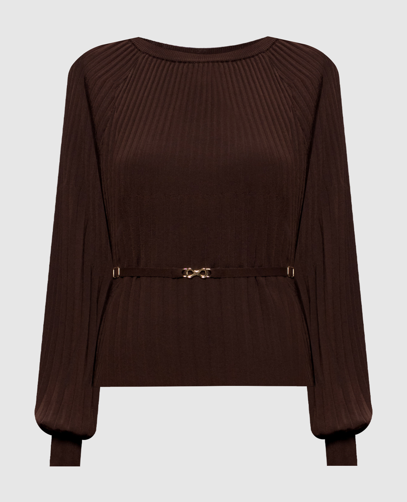 Brown jumper with belt