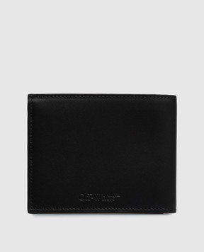 Off-White Black leather wallet with printed inscription OWMNC16F26LT01