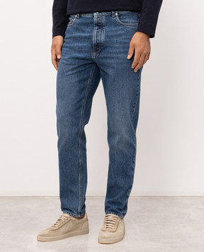 Brunello Cucinelli Blue jeans with a patch M241PO2090