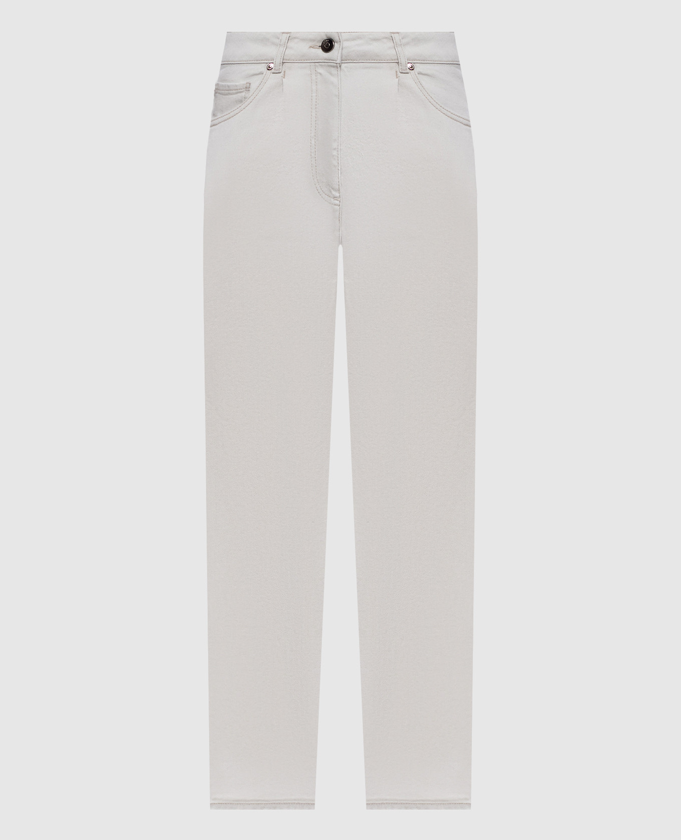 

Grey jeans with logo patch Peserico