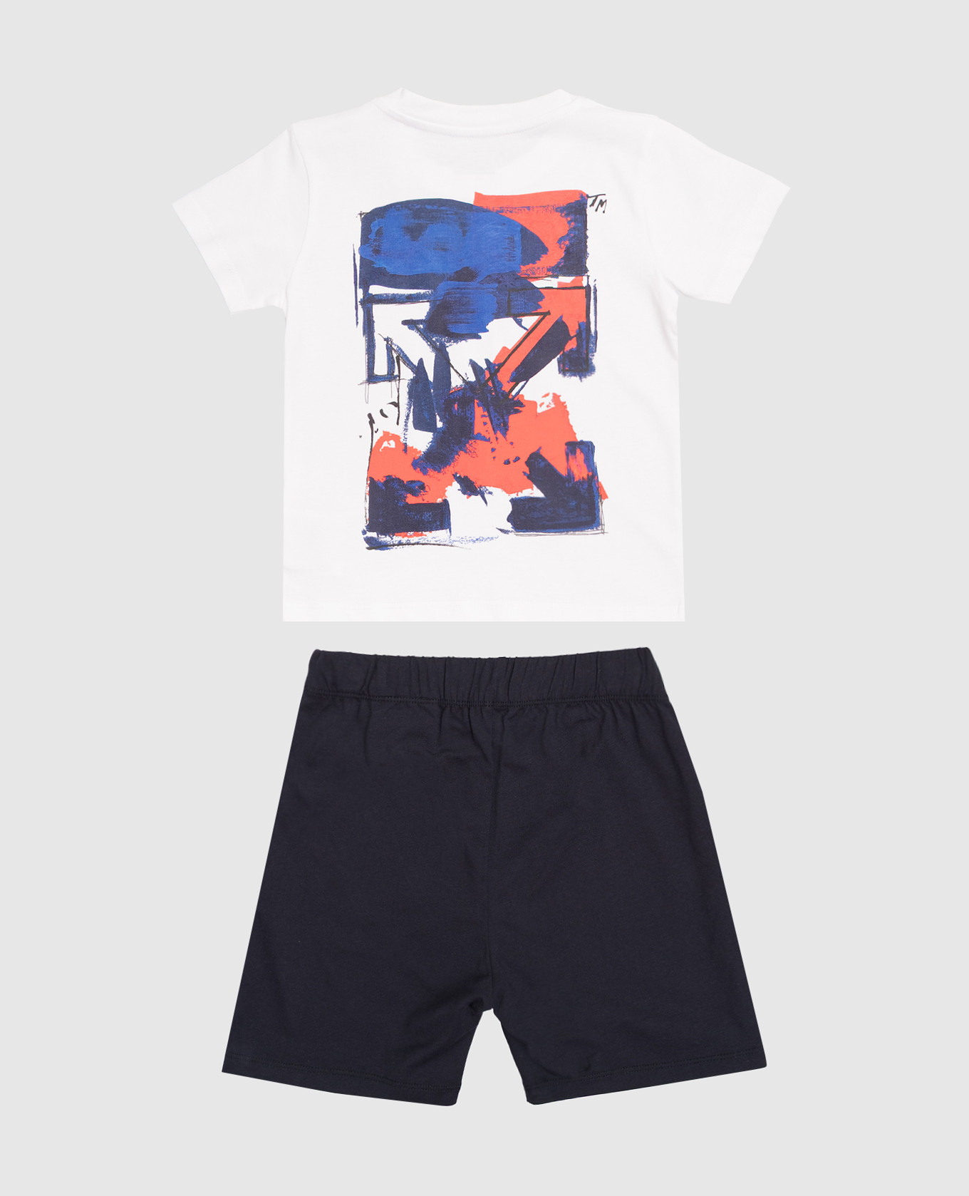 

Children's suit with logo and emblem print Off-White