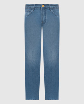 Stefano Ricci Blue jeans with logo patch MST61B3060T0178