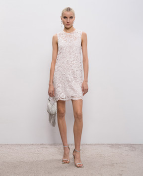 Twinset Pink lace mini dress with sequins 261TP2631