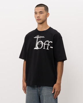 Off-White Black Shared T-shirt with print 44MAA120F26J00N