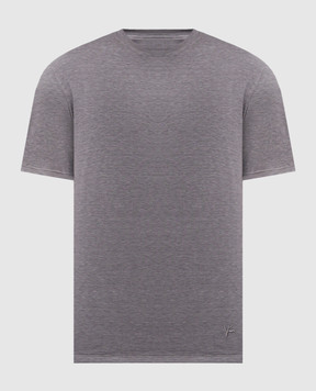 ISAIA Grey melange silk T-shirt MCI154JP001