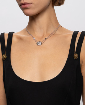 Versace Silver Medusa chain with crystals 10269831A00621
