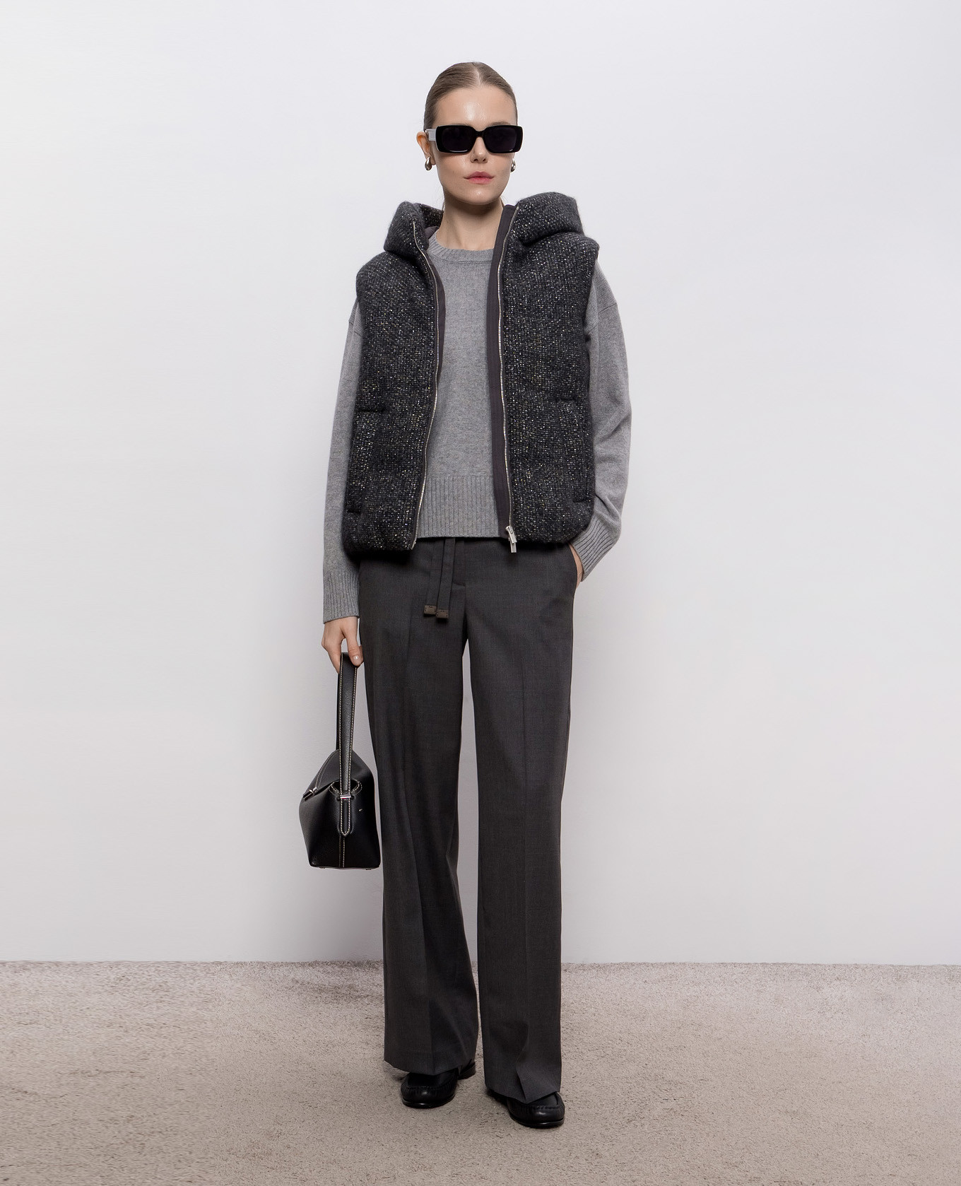 

Gray sweater made of wool, silk and cashmere Peserico, Grey