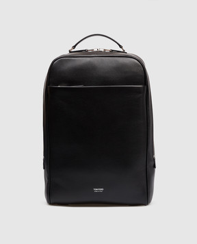 Tom Ford Black leather backpack with logo H0695LGO066S