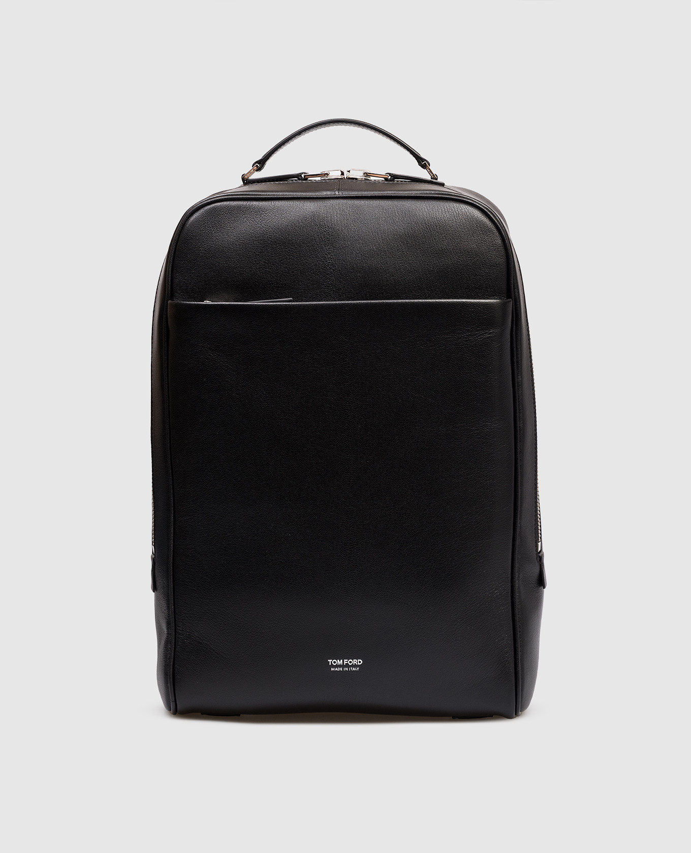 

Black leather backpack with logo Tom Ford