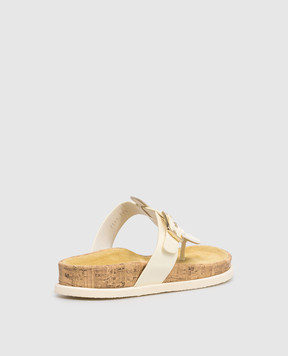 Premiata Yellow patent leather flip-flops M7391
