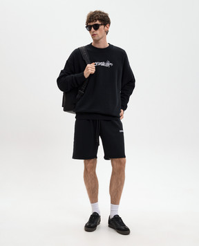 Off-White Black shorts with Heraldic Arrow emblem 44MCI013S26F001