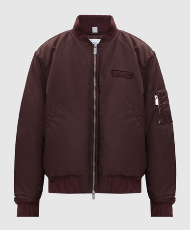 Blouson aviateur bordeaux avec écusson logo