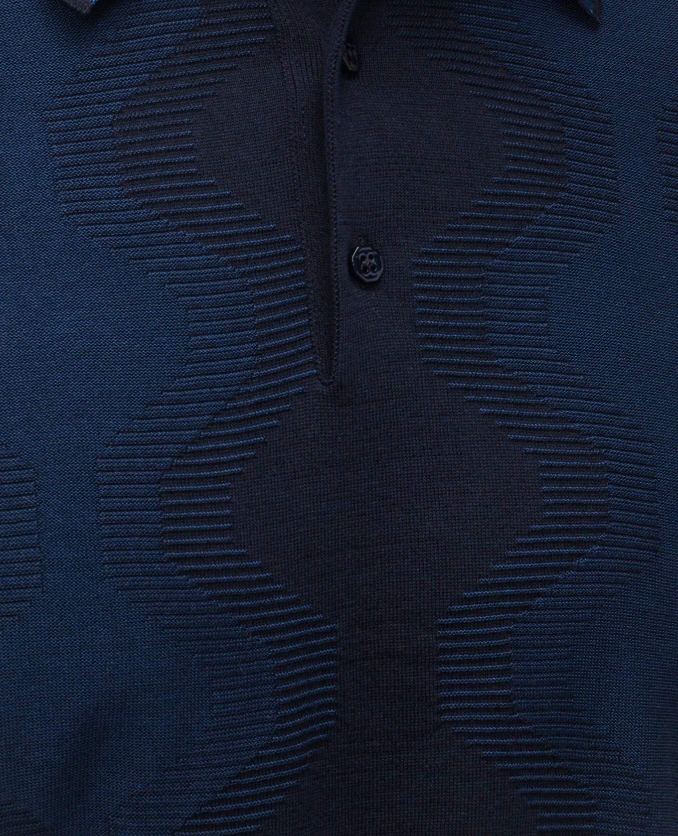 Blue polo shirt with patterned silk Stefano Ricci 5