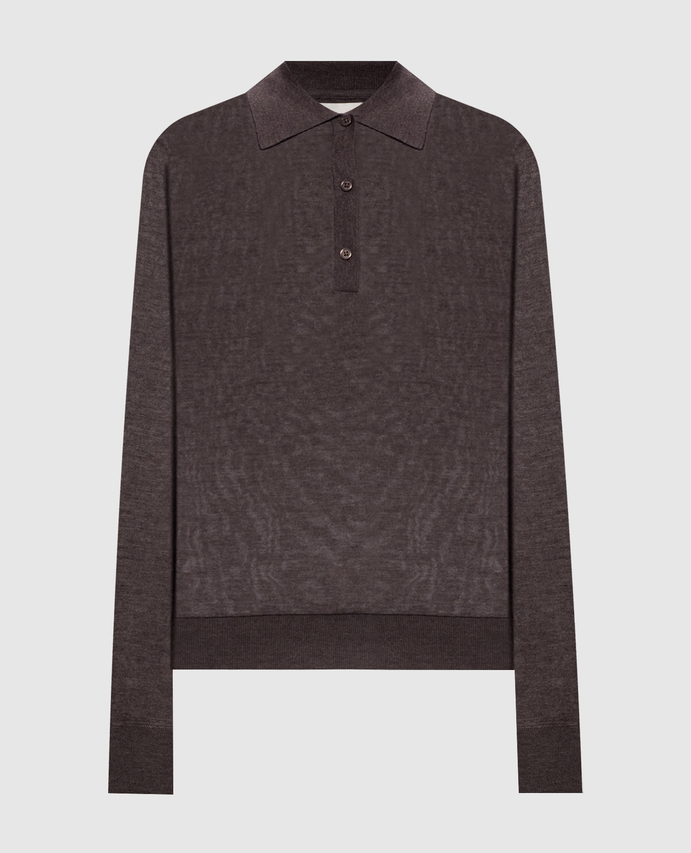 MILES brown cashmere polo shirt Loulou de Saison