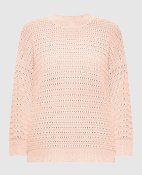 Peserico Beige openwork jumper S99121F0509110
