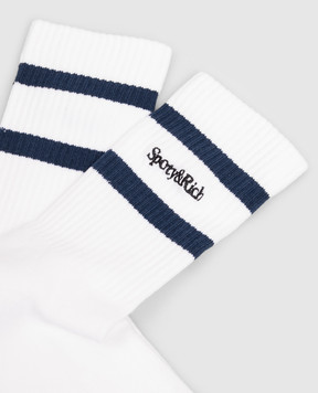 Sporty & Rich White socks with logo embroidery AC026712300WH88