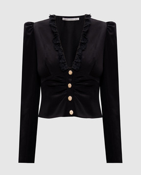 Alessandra Rich Black patterned silk blouse FABX4284F3057
