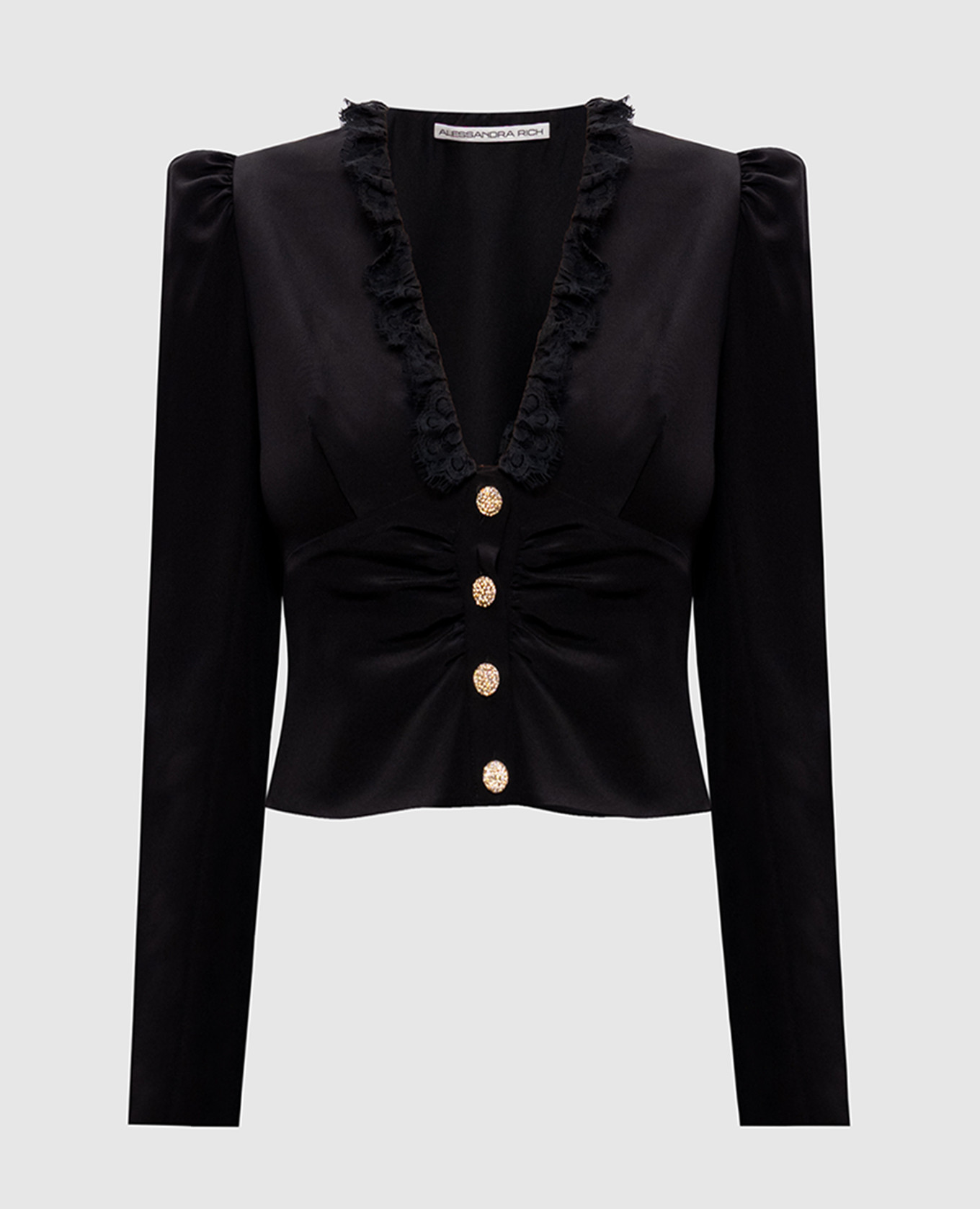 

Black patterned silk blouse Alessandra Rich