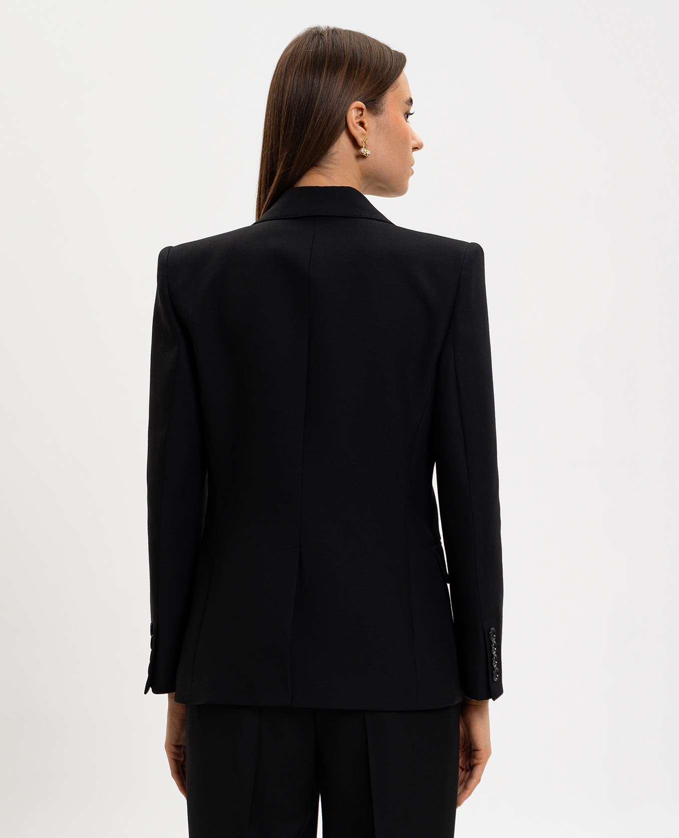 Black wool and silk jacket Valentino 4
