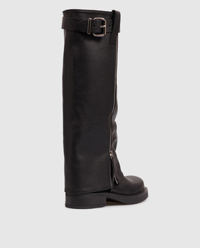 Max & Co Black leather boots MCAGIUNCHI