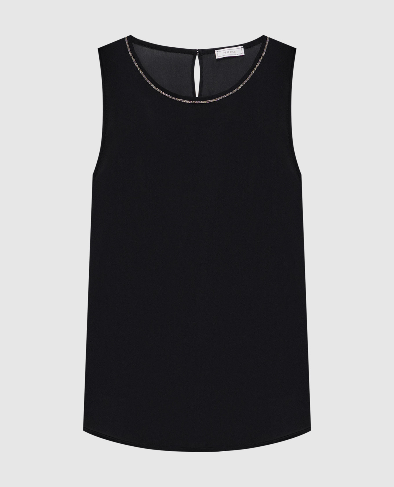 Black silk top