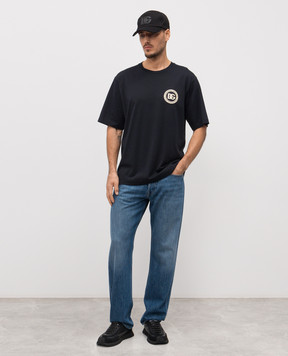 Dolce&Gabbana Blue T-shirt with logo G8PN9ZG7PZF