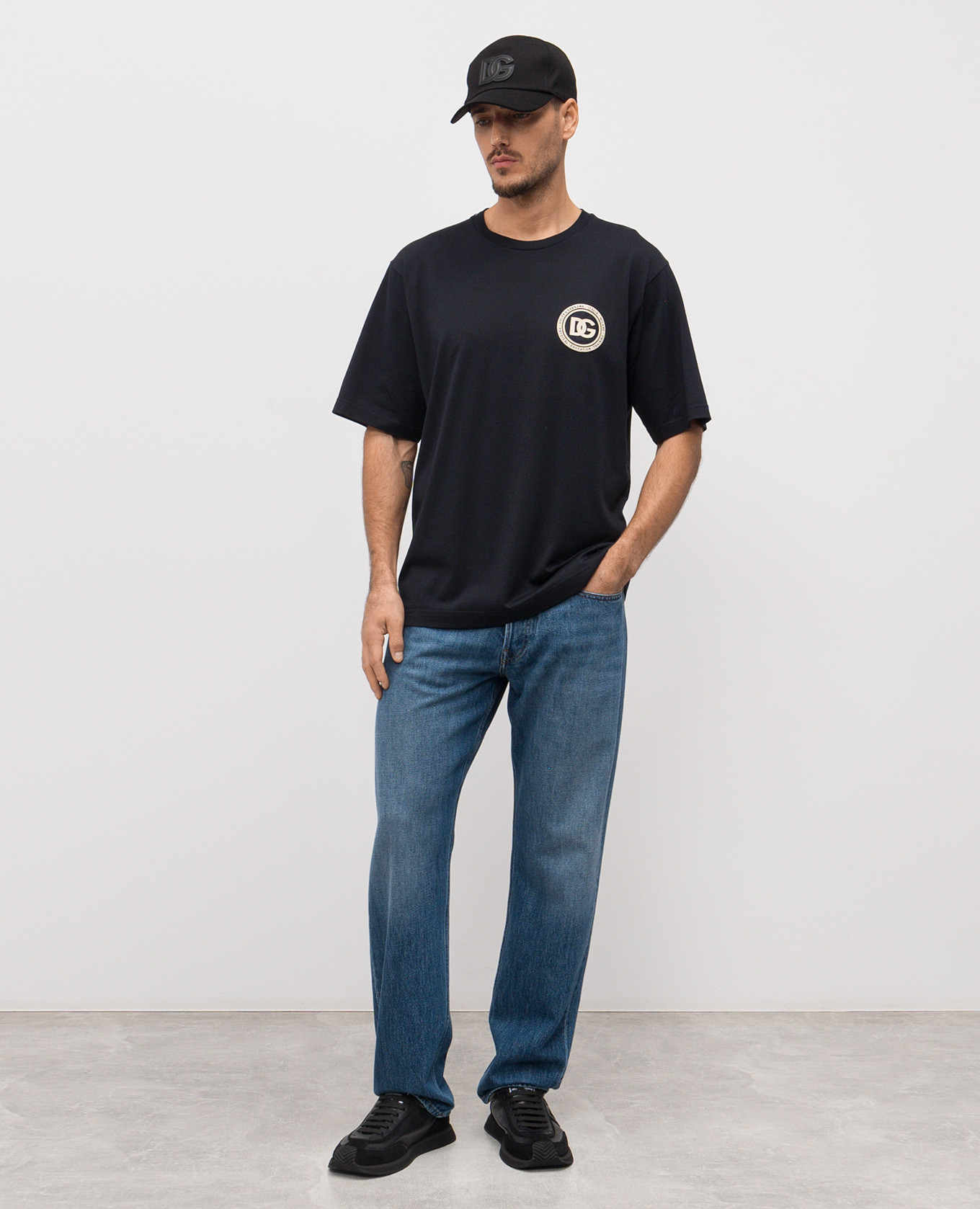 

Blue T-shirt with logo Dolce&Gabbana