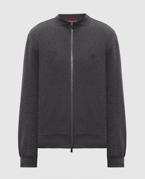 ISAIA Grey sports jacket with embroidered emblem MFRI19J0300