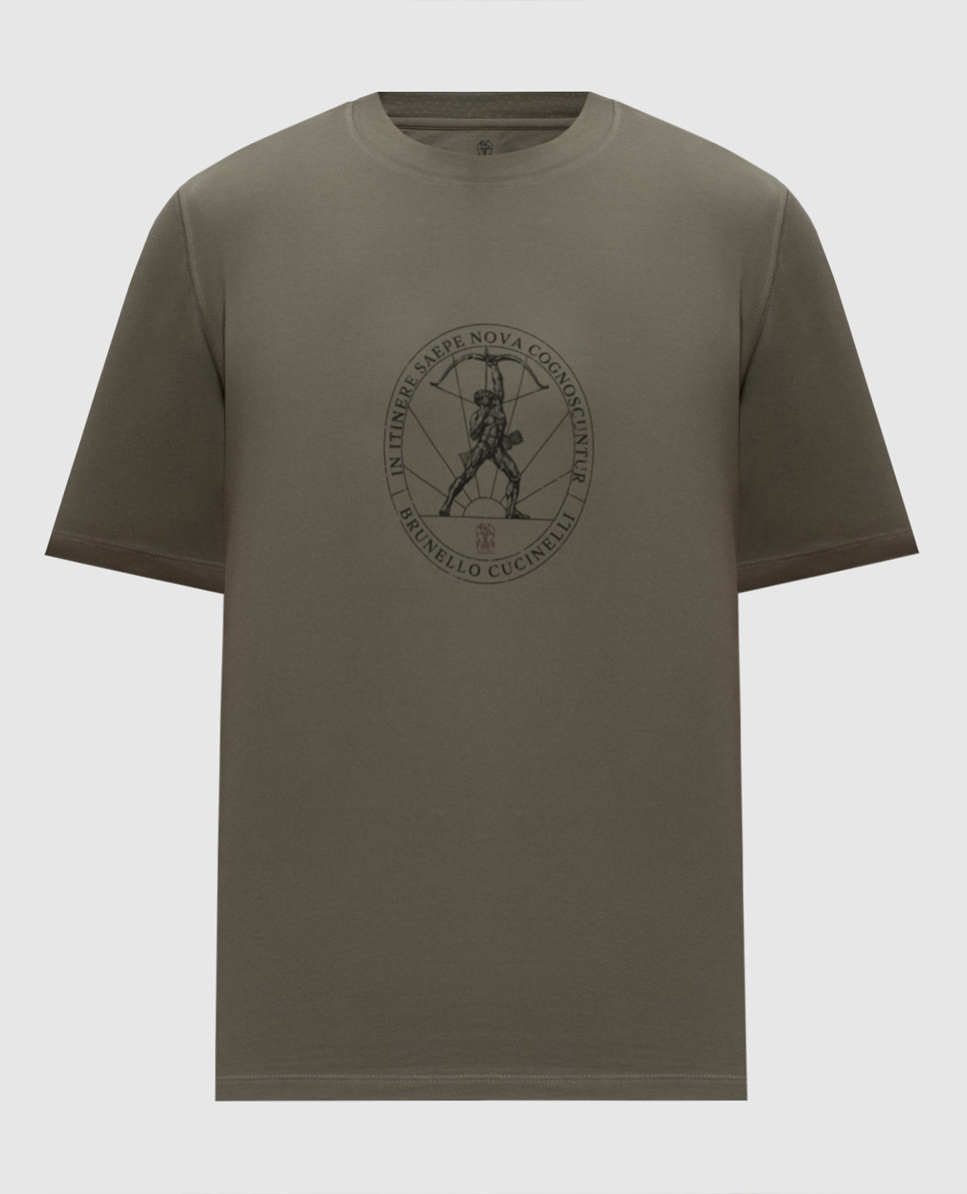 Khaki T-shirt with print